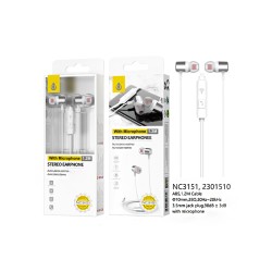 ONEPLUS EARPHONES NC3151 PL WITH MICROPHONE AND MULTIFUNCTIONAL BUTTON 1.2M SILVER ONEPLUS EARPHONES NC3151 PL WITH MICROPHONE AND MULTIFUNCTIONAL BUTTON 1.2M SILVER